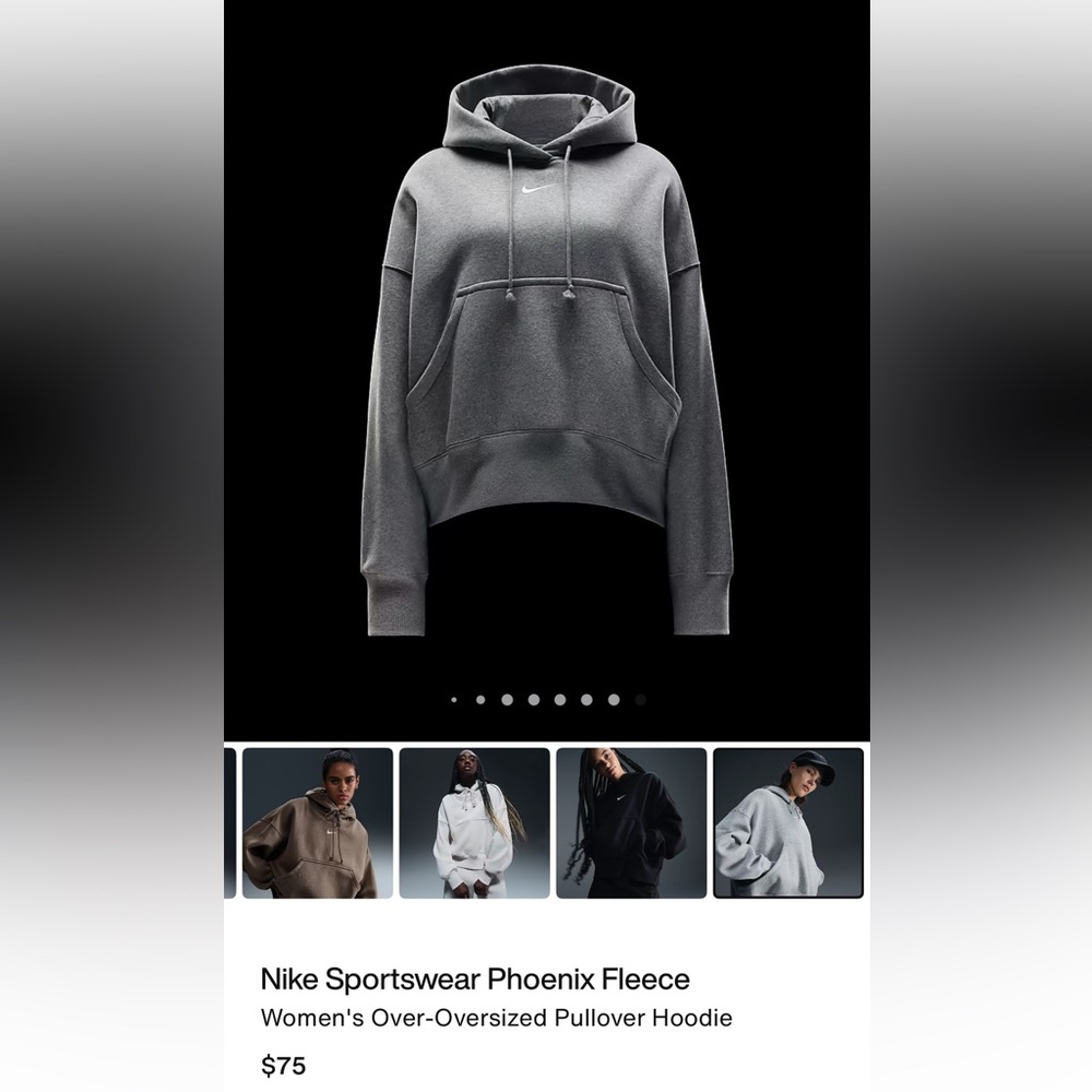 COPY - Nike Charcoal Gray Pullover Hoodie